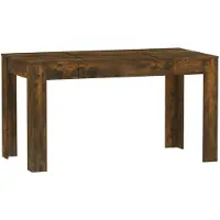vidaXL Spisebord røkt eik 140x74,5x76 cm konstruert tre
