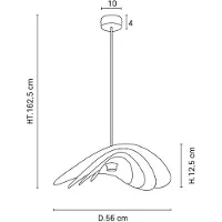 Market Set Selenitis hengelampe, Ø 56 cm