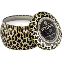 Voluspa Decorative Tin Candle Suede Noir 113g