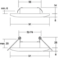 Brumberg Adapt innfelt LED-downlight, matt svart