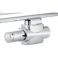 Heimeier TH H blok R H Multilux 1 & 2 strengs c/c 50mm Krom Halo føler