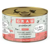 Grau gourmetgryte 6 x 200 g - Kylling med gulrot & kattemynte