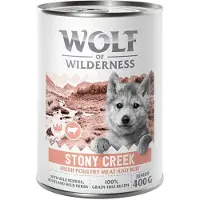 Wolf of Wilderness Junior “Expedition” 6 x 400 g - Stony Creek - Fjærkre med storfe