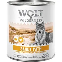 Wolf of Wilderness senior "Expedition" 6 x 800 g - Sandy Path - Fjærkre med kylling