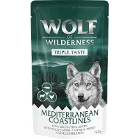 Wolf of Wilderness "Triple Taste" 12 x 125 g - Triple Taste The Mediterranean - Lam, kylling, ørret