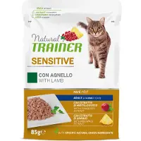 Trainer Natural Cat Natural Trainer Sensitive Adult med lammekjøtt våtfôr for katter - 12 x 85 g