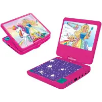 Barbie bærbar DVD-spiller 7 roterende skjerm med USB-port og hodetelefoner
