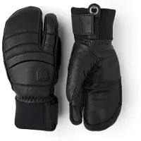 Hestra Fall Line, 3-finger Skihansker, Black/Black