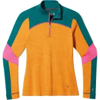 Smartwool W'S Classic Thermal Merino base layer Colorblock 1/4 Zip, i eske, L99, S
