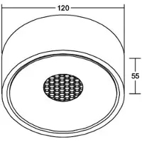 Brumberg Indy LED-taklampe, RC, hvit