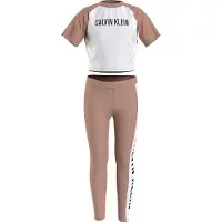 Calvin Klein Knit Set Kort Ermet Pysjamas