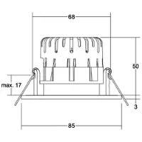 Brumberg BB20 IP65 innfelt RC-driver kantet hvit