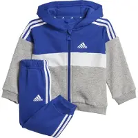 Adidas Joggedress - I 3S TIB FL TS - Blå/Grå/Hvit - - 62 - Joggedress