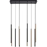 Paul Neuhaus LED-hengelampe Flute, dimbar, 10 lyskilder
