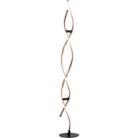 Paul Neuhaus LED-gulvlampe Polina, gull, metall, dimbar