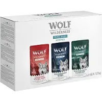 Wolf of Wilderness "Triple Taste" 12 x 125 g - Blandet pakke: Triple Taste Canada, Triple Taste Scandinavia, Triple Taste The Mediterranean