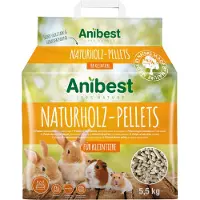 Anibest pellets av naturlig treverk - 2 x 10 l (11 kg)