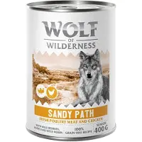 Wolf of Wilderness senior "Ekspedisjon" 6 x 400 g - Sandy Path - Fjærkre med kylling