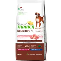 Trainer Natural Sensitive Natural Trainer Sensitive No Grain Adult Medium/Maxi Single Protein med svinekjøtt og poteter - Sett %: 2 x 12 kg