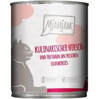 MjAMjAM Økonomipakning 24 x 800 g - kulinarisk hjortekjøtt og kalkun på ferske tyttebær