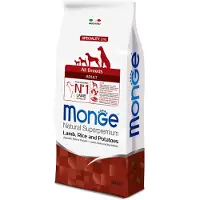 Monge Superpremium Dog Monge Natural Superpremium lam, ris og poteter - 12 kg