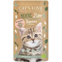 Cat's Love Sparepakke økologisk 24 x 100 g - Økologisk junior fjærkre