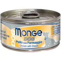 Monge Wet Dog Monge Natural 12 x 95 g - Kylling med ost