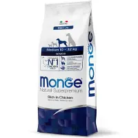 Monge Superpremium Dog Monge Natural Superpremium Medium Senior kylling - 12 kg