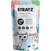 STRAYZ Økonomipakke økologisk pose 12 x 85 g - Økologisk laks og økologisk brokkoli