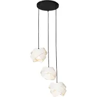 QAZQA Moderne pendellampe hvit 3-lys - Cloth