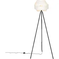 QAZQA Moderne gulvlampe hvit - Cloth