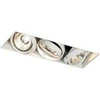 QAZQA Nedfelt spotlight hvit GU10 AR70 uten ramme 3-lys - Oneon