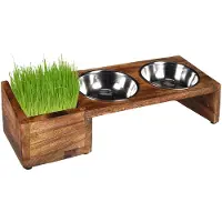 Flamingo tvillingskål Lela med kattegressskål - 2 x 375 ml