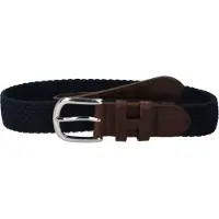 Hackett London for man. HM413225 Parachute leather belt navy (XL), Casual, Polyester
