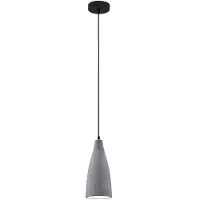 LINDBY pendellampe Sanne, grå, betong, Ø 15 cm, E27