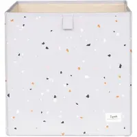 3 Sprouts Oppbevaringsboks - 33x33x33 cm - Terrazzo/Lysegrå - - OneSize - Oppbevaring