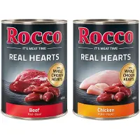 Rocco Økonomipakke Real Hearts 12 x 400 g - Storfekjøtt med hele kyllinghjerter