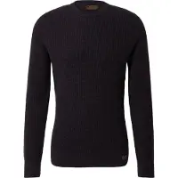 Superdry for man. M6110567A Knitted jumper with round neck and black texture (XXL), Casual, Cotton