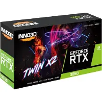Inno3D GeForce RTX 3050 TWIN X2 - Grafikkort - GF RTX 3050 - 8 GB GDDR6 - PCIe 4.0 - DisplayPort, HDMI, DVI - boks