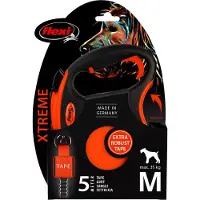 Flexi Xtreme reim-bånd orange, 5 m - M: inntil 35 kg