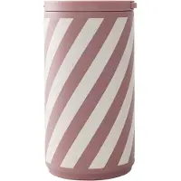 Design Letters Termokopp m. Sugerør - 350 ml - Stripe - - OneSize - Termo flaske