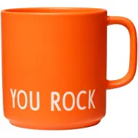 Design Letters Krus - Favourite - Oransje m. Du Rock - - OneSize - Kopp