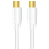 Sinox Plus+ TV Antenna Cable - Antennekabel - IEC-kobling hunn til IEC-kobling hann - 10 m - skjermet - 70 dB - hvit