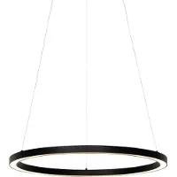 QAZQA Hengende lampe svart 60 cm inkl. LED 3-trinns dimmbar - Girello
