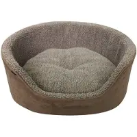 Dogman Seng med høy kant Sherpa Brun L 70cm