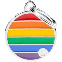 My Family Rainbow Small Circle Kjæledyrmerke