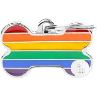 My Family Rainbow Small Bone Kjæledyrmerke