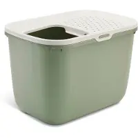 Savic Hop In kattetoilet, 58,5x39x39,5cm, hvid/botanic green
