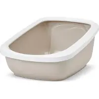 Savic Kattetoalett Aseo XXL med høy kant - Mocca/hvit