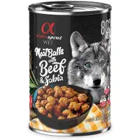 Alpha Spirit AlphaSpirit dåse, kødboller med oksekød & salvie 400 g - (6 pk/ps)